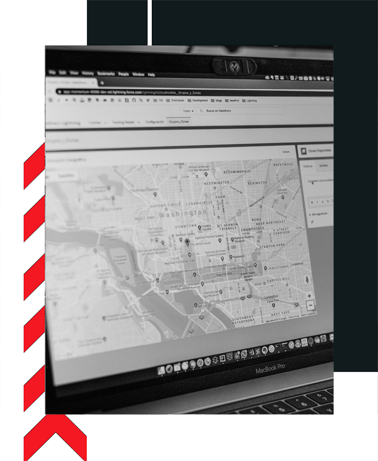 map on computer